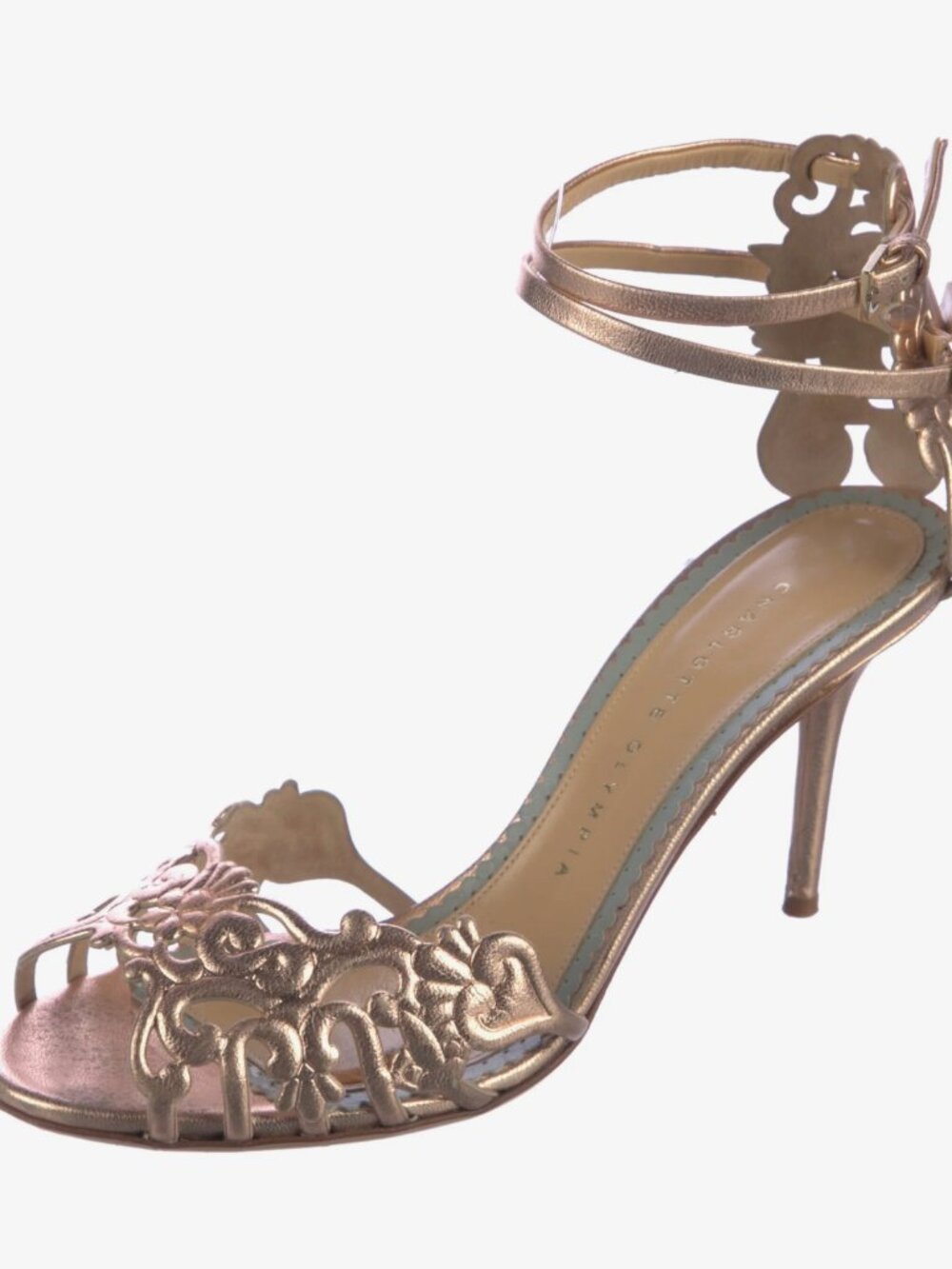 Charlotte Olympia Leather Lace Sandals - 8